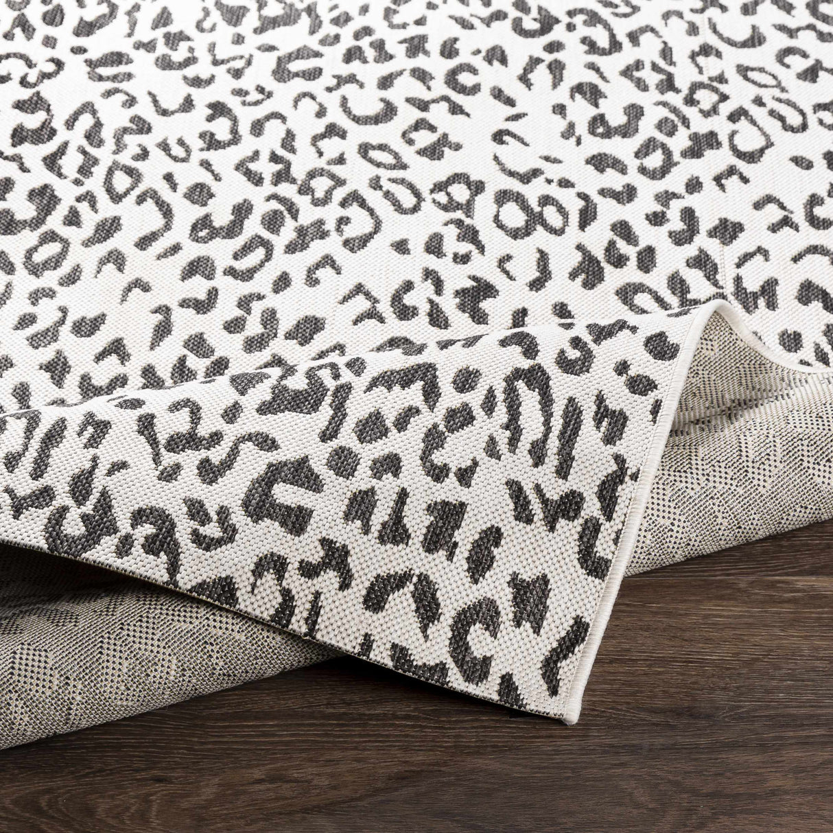 Alderbury White Leopard Print Rug-Rugs-Parc Decor