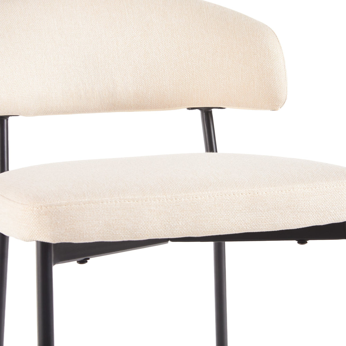 Alexis Modern Upholstered Curved Bar Stool, Set of 2-Dining / Kitchen-Parc Decor