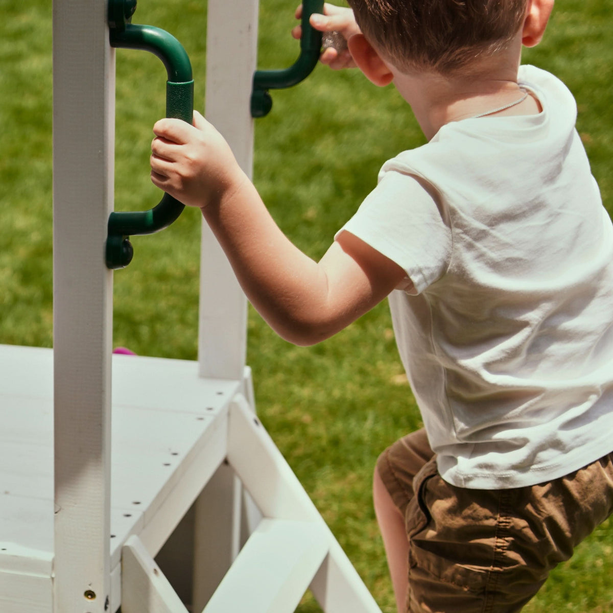 Aloe Wooden Outdoor Playhouse for Toddlers | Slide, Water Wheel Station, Steering Wheel & Sandbox