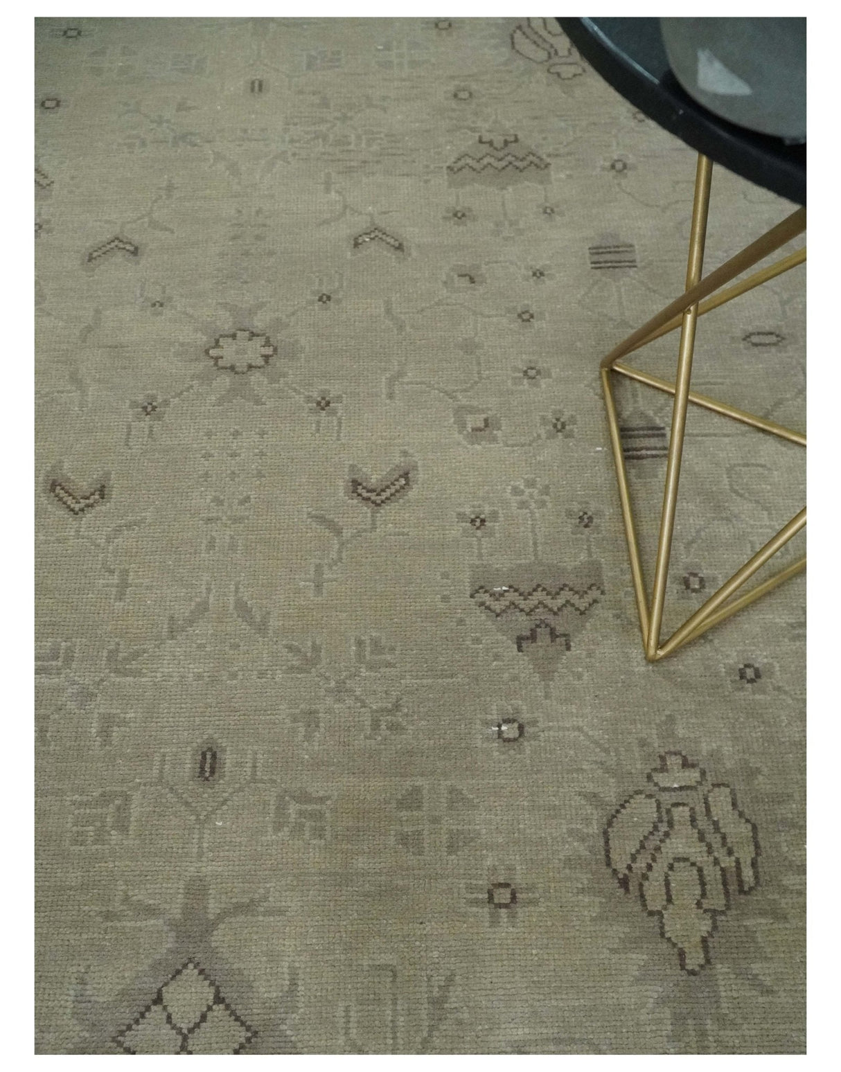 Antique 8x10 Hand Knotted Beige Traditional Vintage Persian Wool Rug