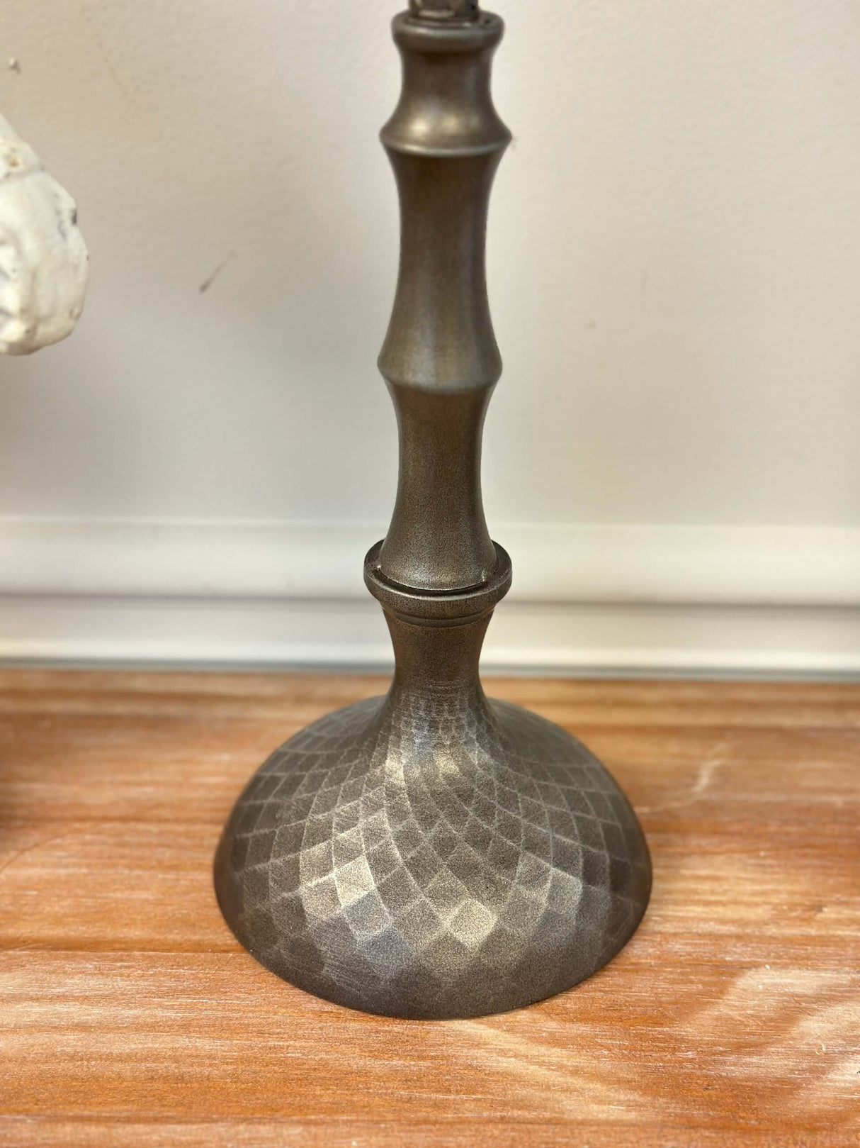 Antique Bronze Hammered Metal Candle Holders for Pillar Candles-Candle Holder-Parc Decor