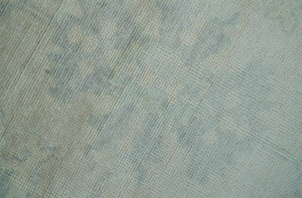 Antique Finish Silver, Gray and Charcoal Hand Knotted Oriental Oushak 8x10 wool Area Rug