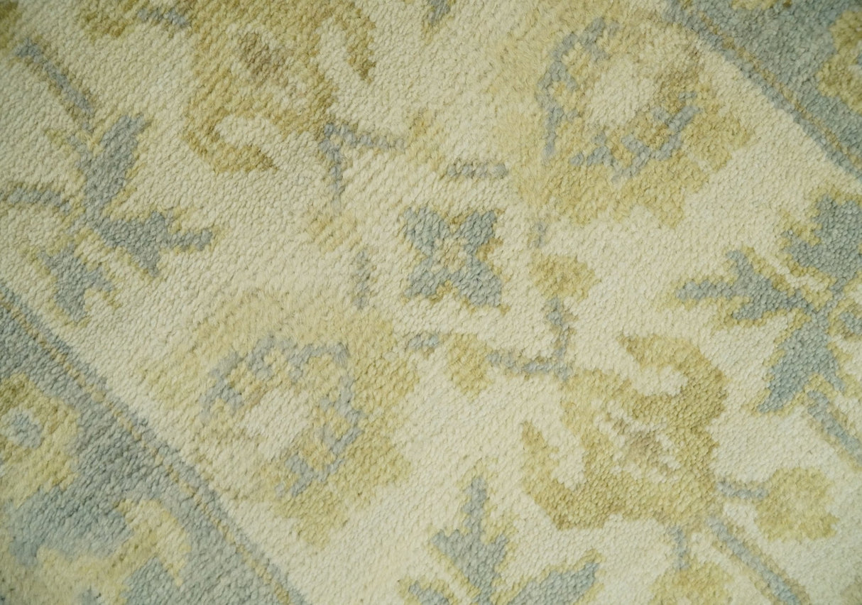 Antique Persian 2x3 Beige and Gray Hand Knotted Wool Area Rug