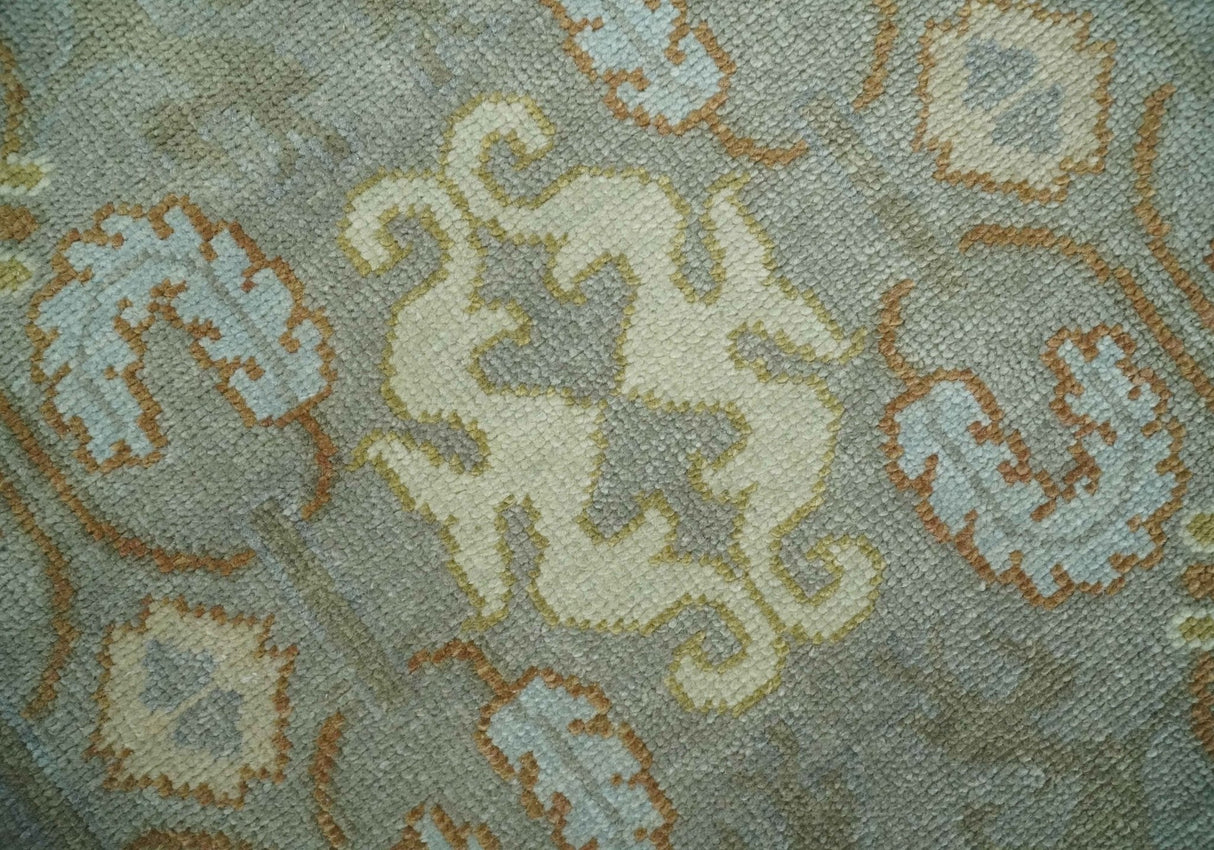 Antique Persian 8x10 Hand Knotted Gray and Beige Traditional Persian Wool Rug