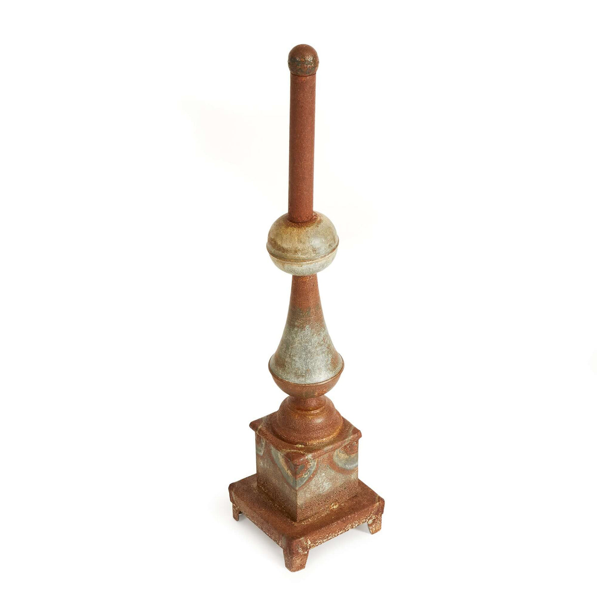 Antique-Style Rusted Metal Finial Decor-Finial-Parc Decor