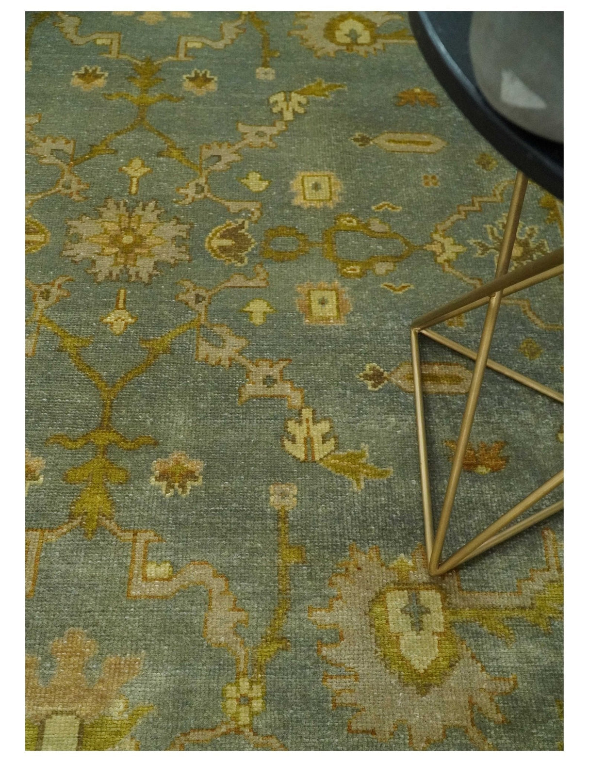 Antique Traditional Persian Gray and Brown 8x10 Hand Knotted Wool Rug