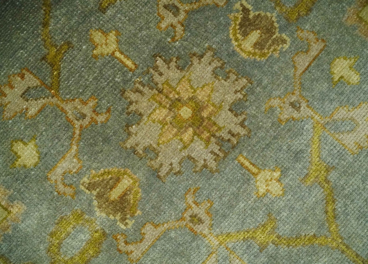 Antique Traditional Persian Gray and Brown 8x10 Hand Knotted Wool Rug