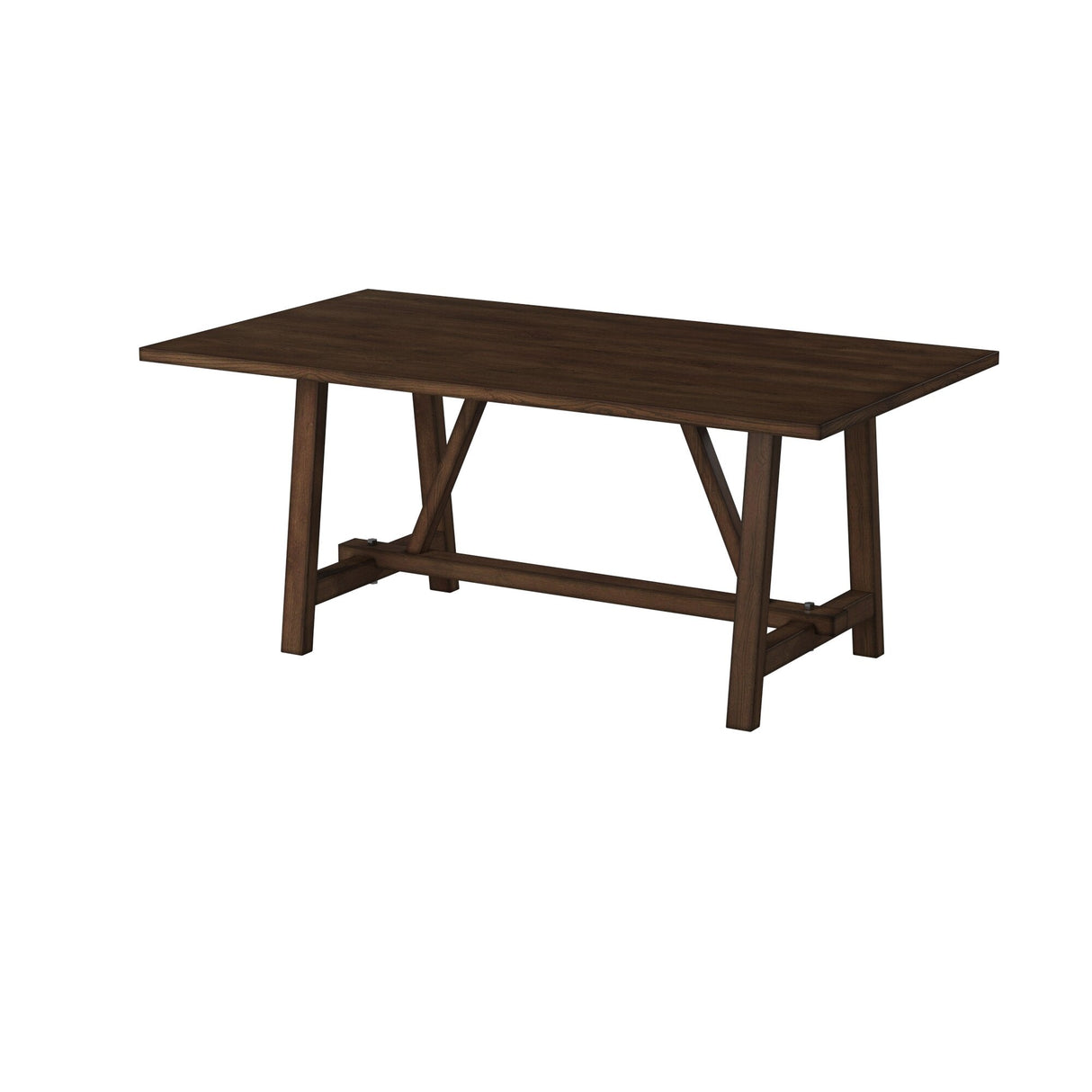 Arendal Trestle Dining Table, Burnished Dark Oak-Dining Tables-Parc Decor