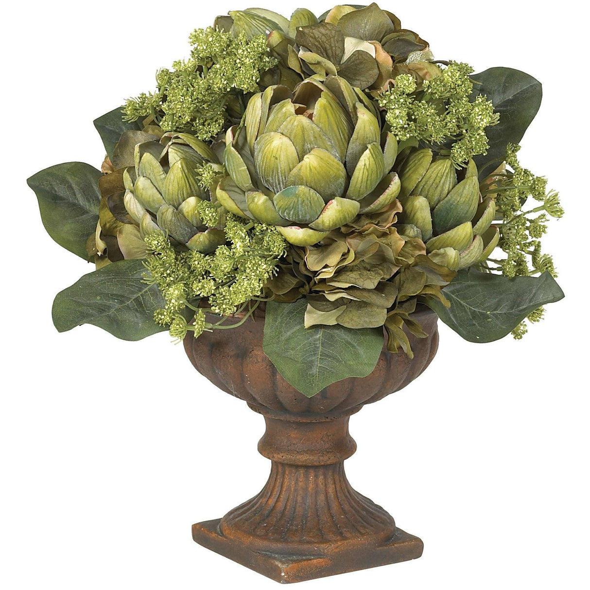Artichoke Centerpiece Silk Flower Arrangement-Arrangement-Parc Decor