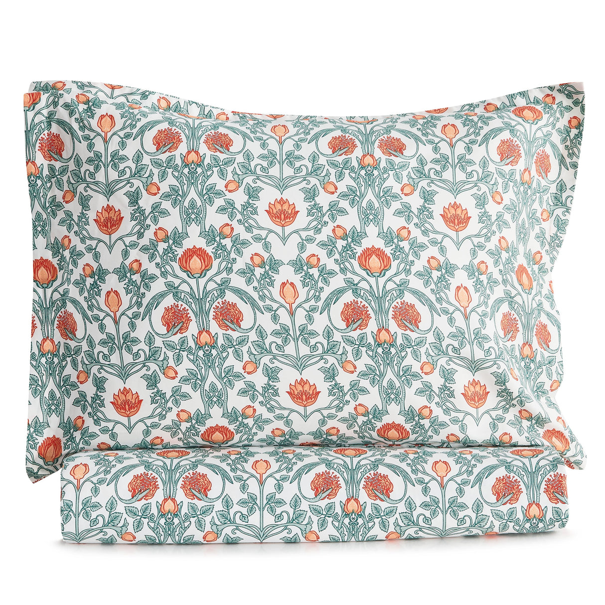 Arts & Crafts Floral Printed Duvet Set-Duvets-Parc Decor