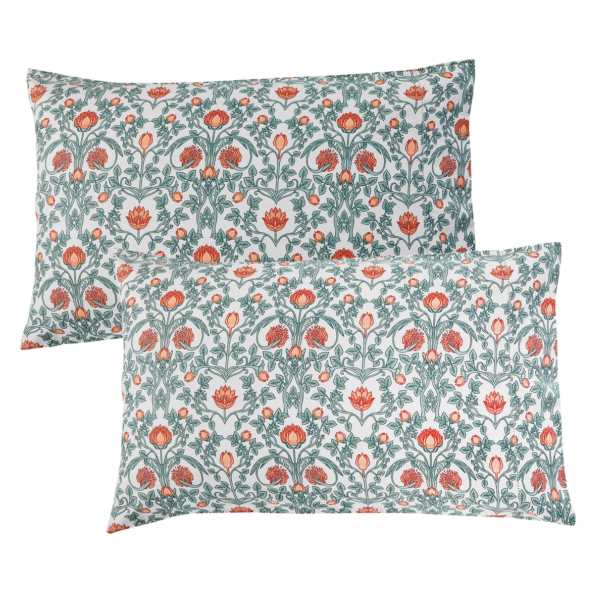 Arts & Crafts Floral Printed Pillowcase Pair-Pillowcase-Parc Decor