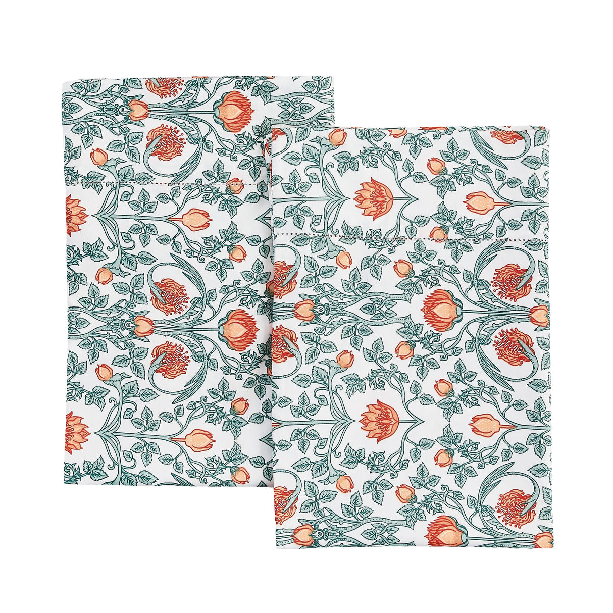 Arts & Crafts Floral Printed Pillowcase Pair-Pillowcase-Parc Decor