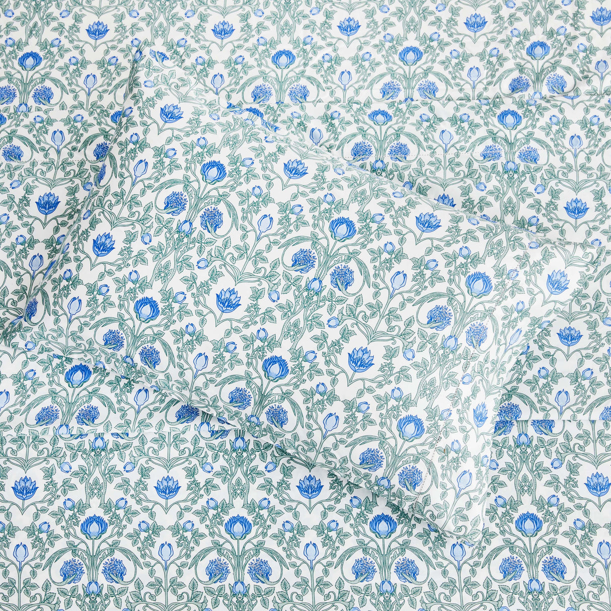 Arts & Crafts Floral Printed Pillowcase Pair-Pillowcase-Parc Decor