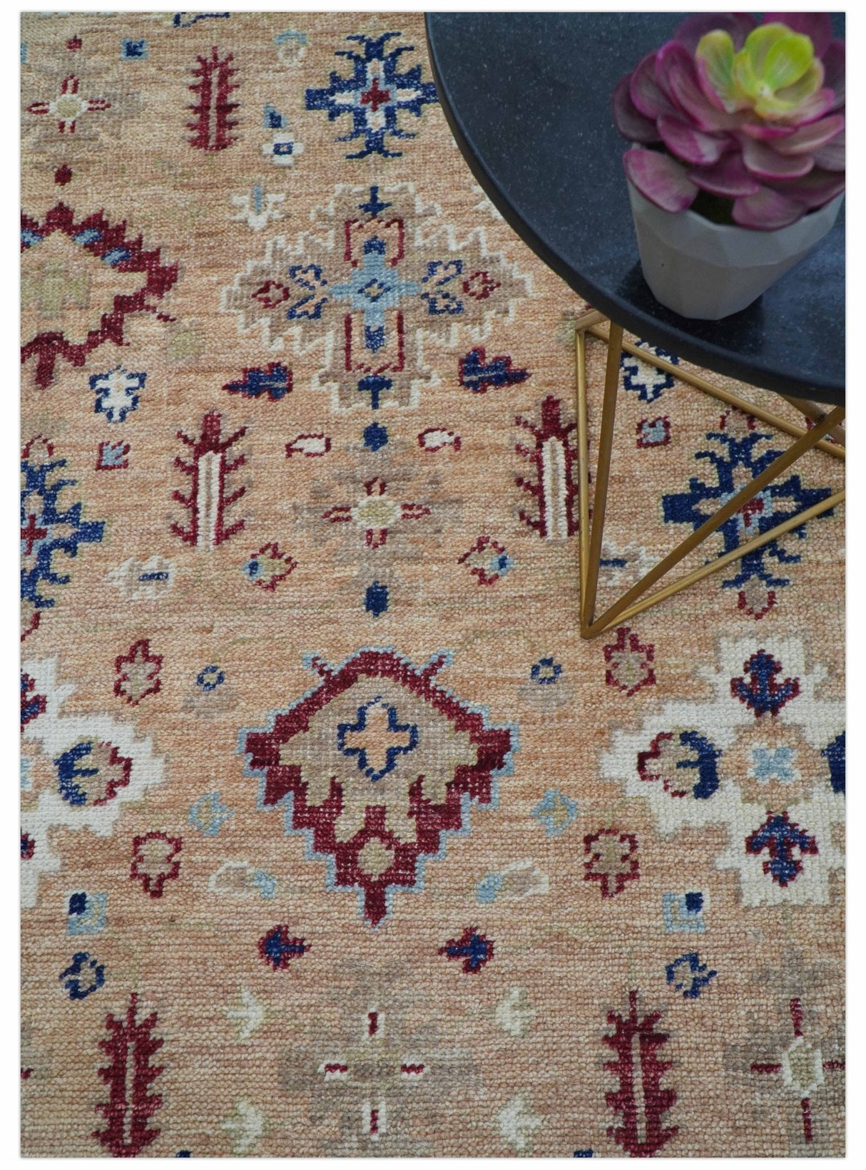 Astra Custom Made Turkish Peach Hand knotted Wool Rug