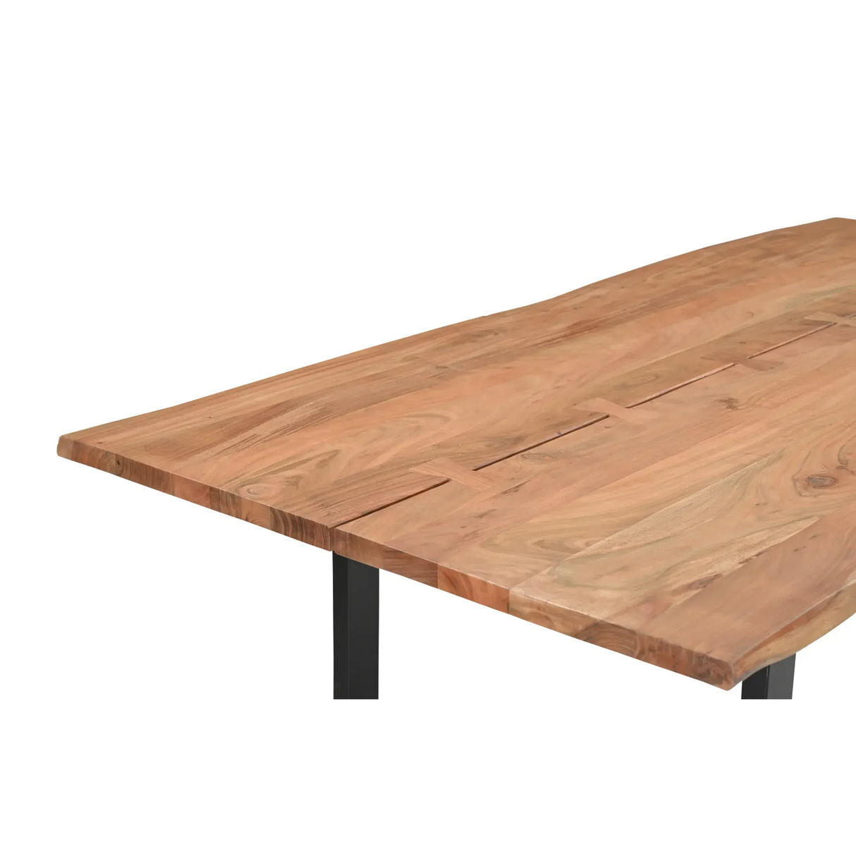 Athea Butterfly Natural live Edge Dining Table - 120"-Dining Table-Parc Decor