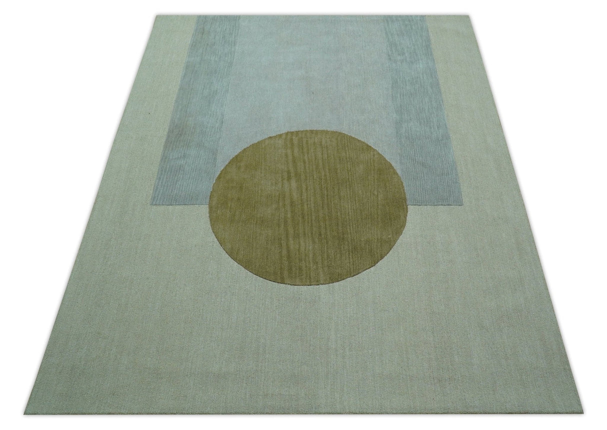 Azure Custom Made Modern Design Beige And Gray Hand Tufted Wool Rug