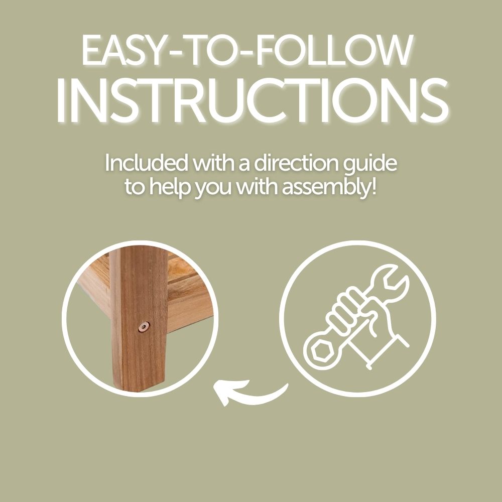 Bali Natural Teak Shower and Bath Spa Bench with Shelf-Bench-Parc Decor