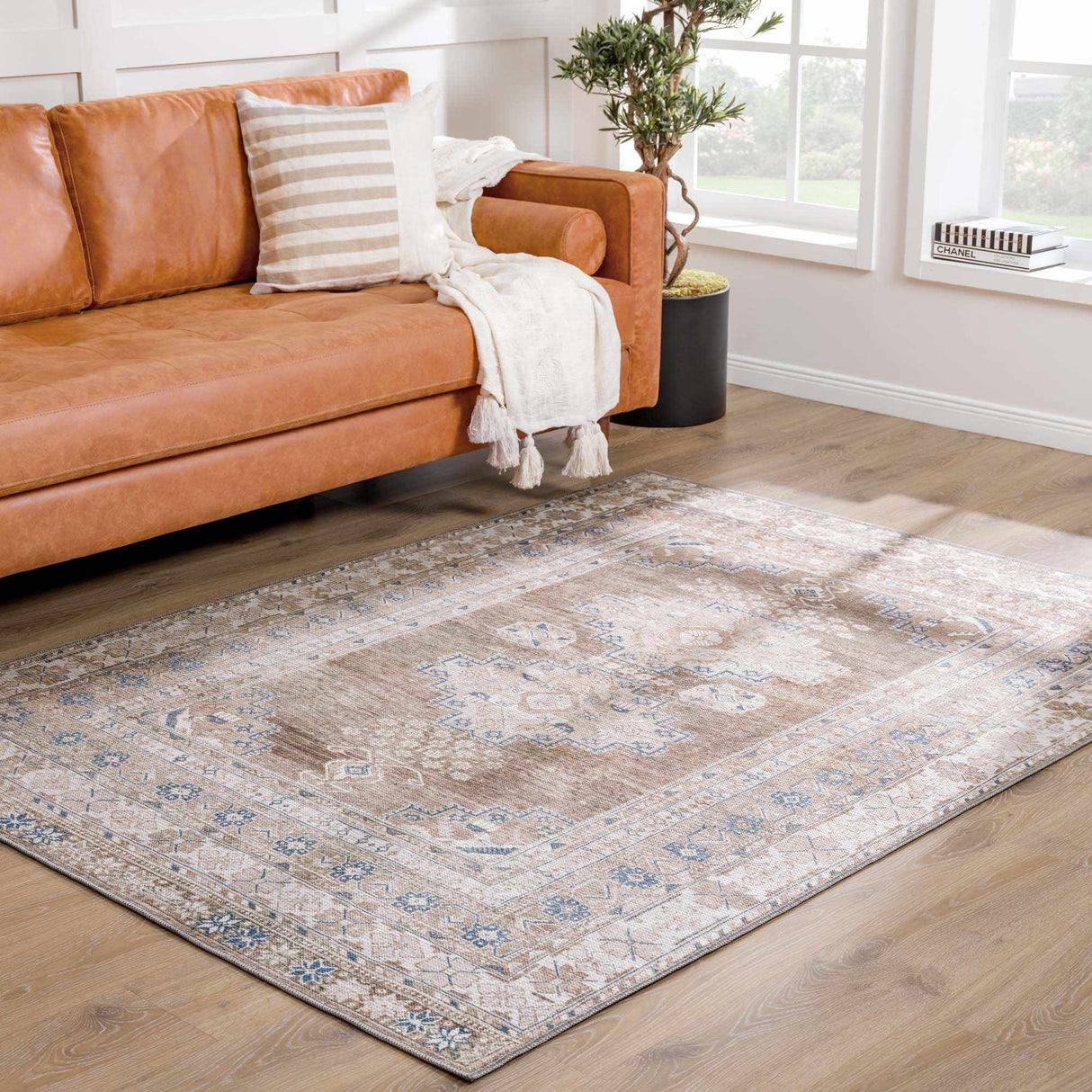 Baltinglass Flat Pile Washable Rug-Rugs-Parc Decor