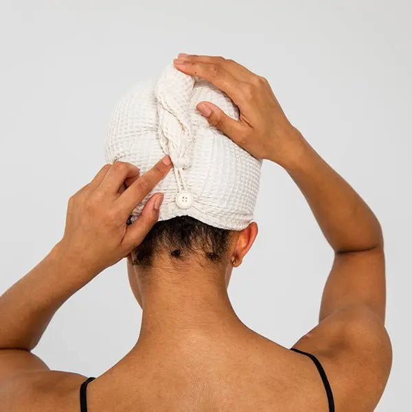 Bamboo Waffle Hair Towel-Home & Garden > Linens & Bedding > Towels > Bath Towels & Washcloths-Parc Decor