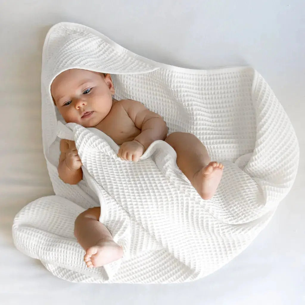 Bamboo Waffle Hooded Baby Towel-Home & Garden > Linens & Bedding > Towels > Bath Towels & Washcloths-Parc Decor
