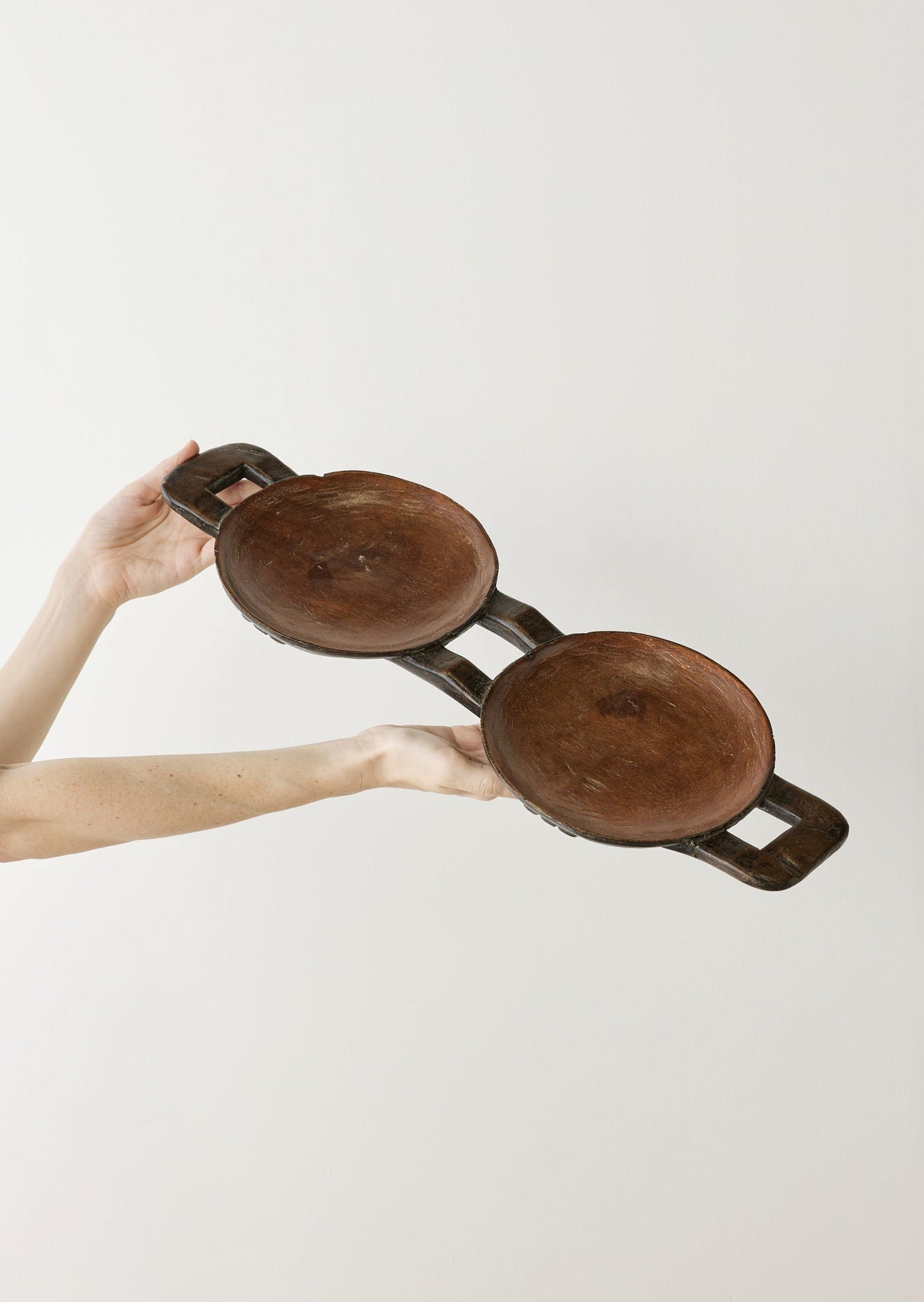 Bamenda Duo Circular Wooden Serving Tray-Décor-Parc Decor