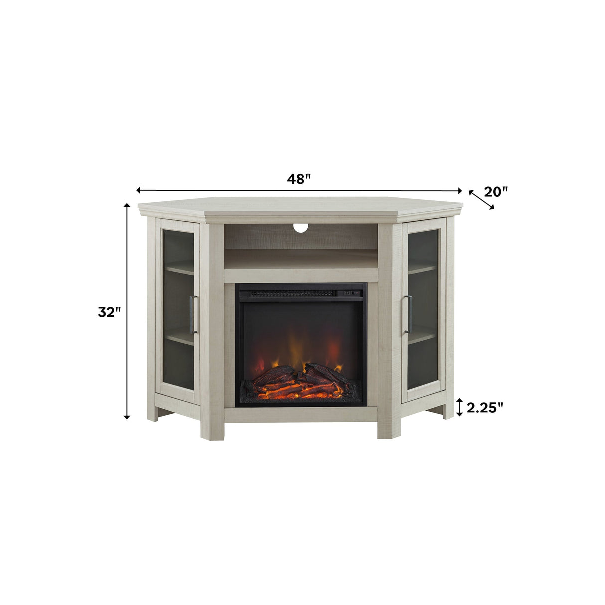 Barn 48" Wood Corner Fireplace TV Stand