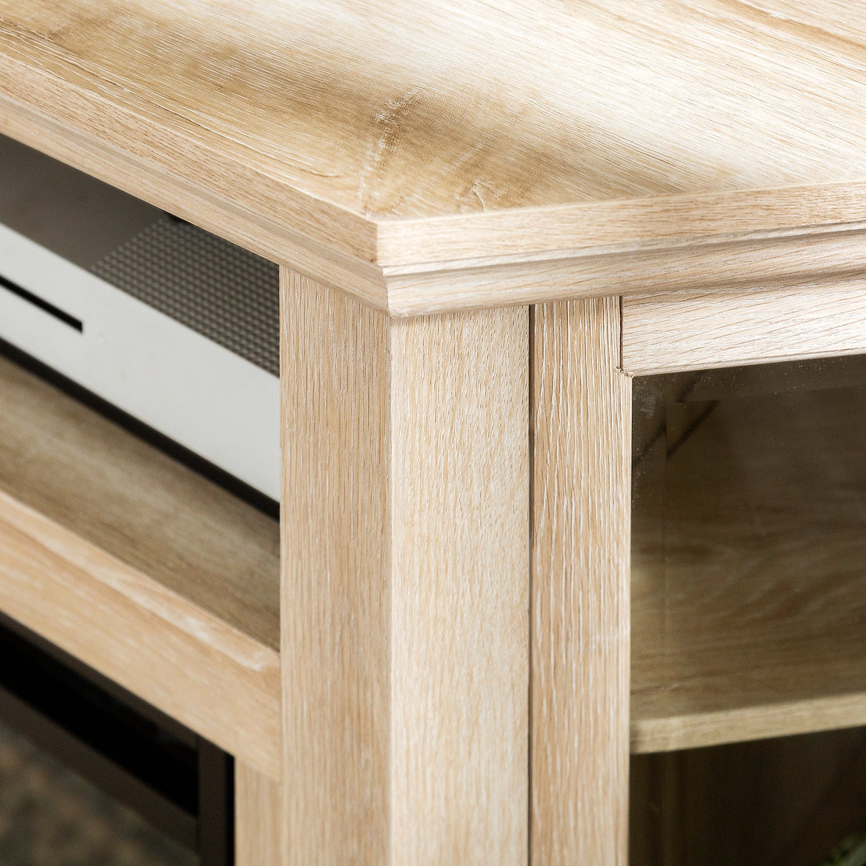 Barn 48" Wood Corner Fireplace TV Stand-Fireplace-Parc Decor