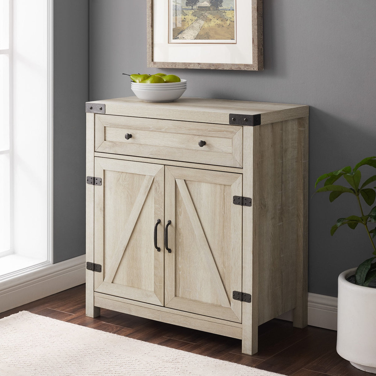 Barn Door Accent Cabinet