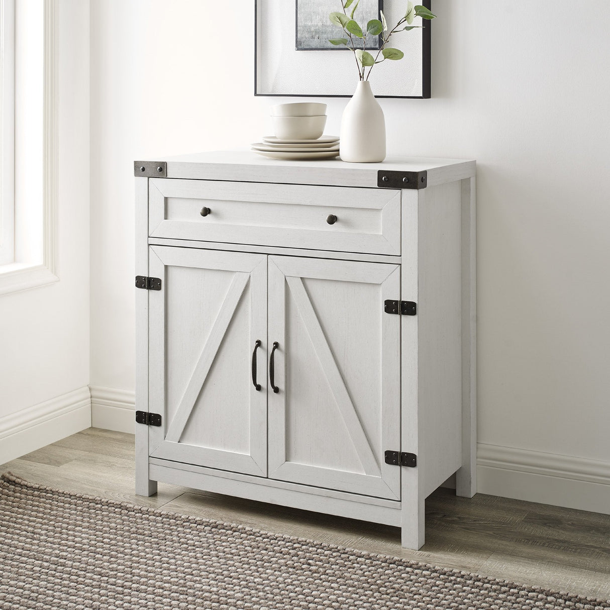 Barn Door Accent Cabinet