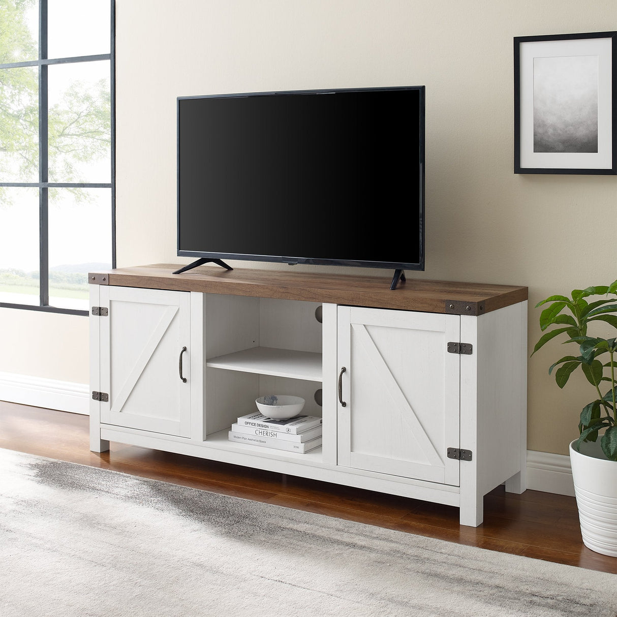 Barn Door TV Stand-Entertainment-Parc Decor