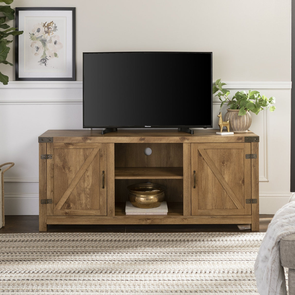 Barn Door TV Stand-Entertainment-Parc Decor