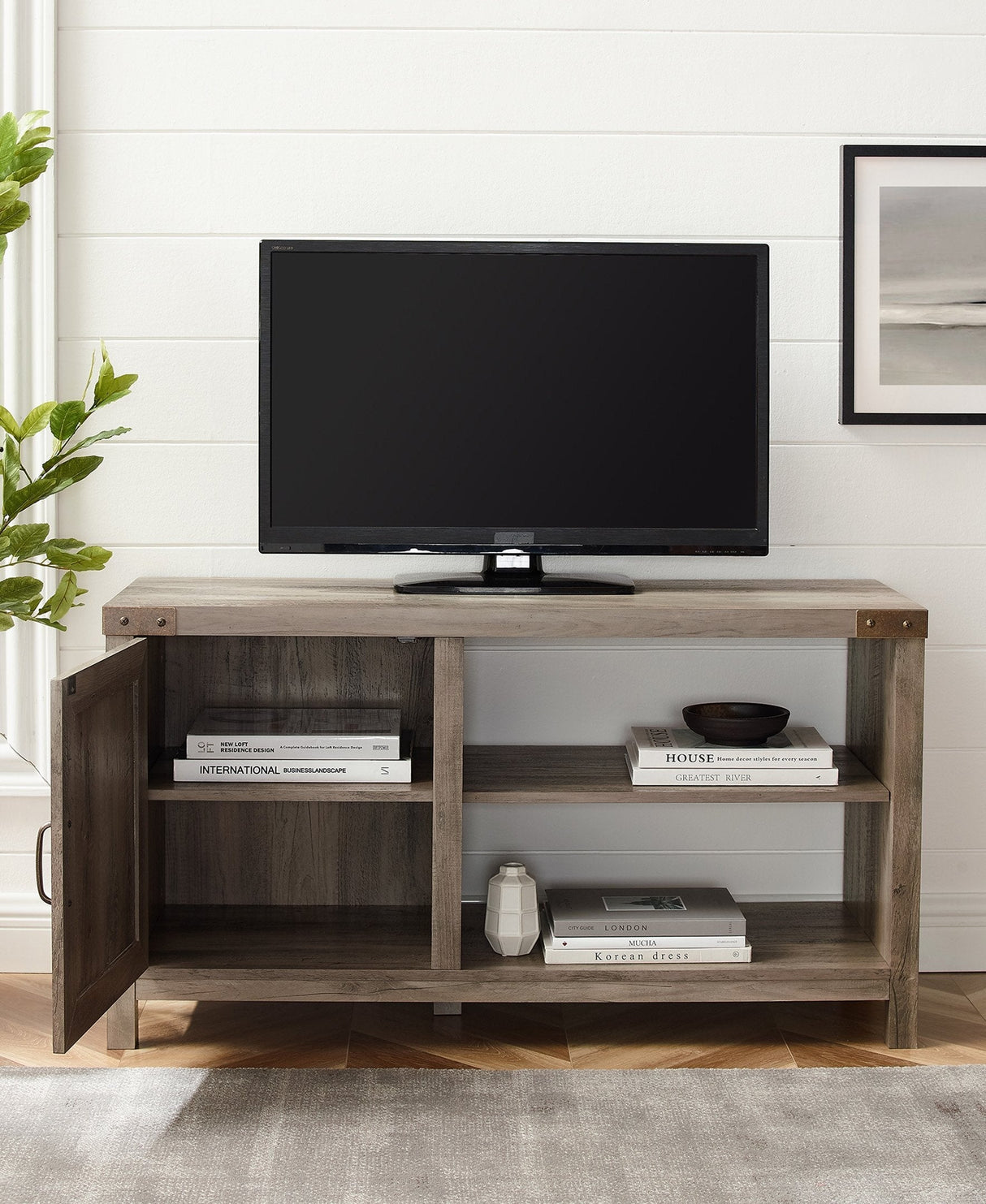 Barn Door TV Stand-Entertainment-Parc Decor