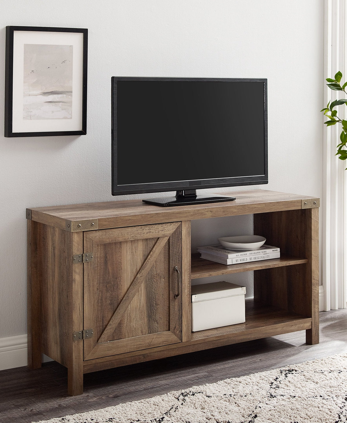 Barn Door TV Stand-Entertainment-Parc Decor