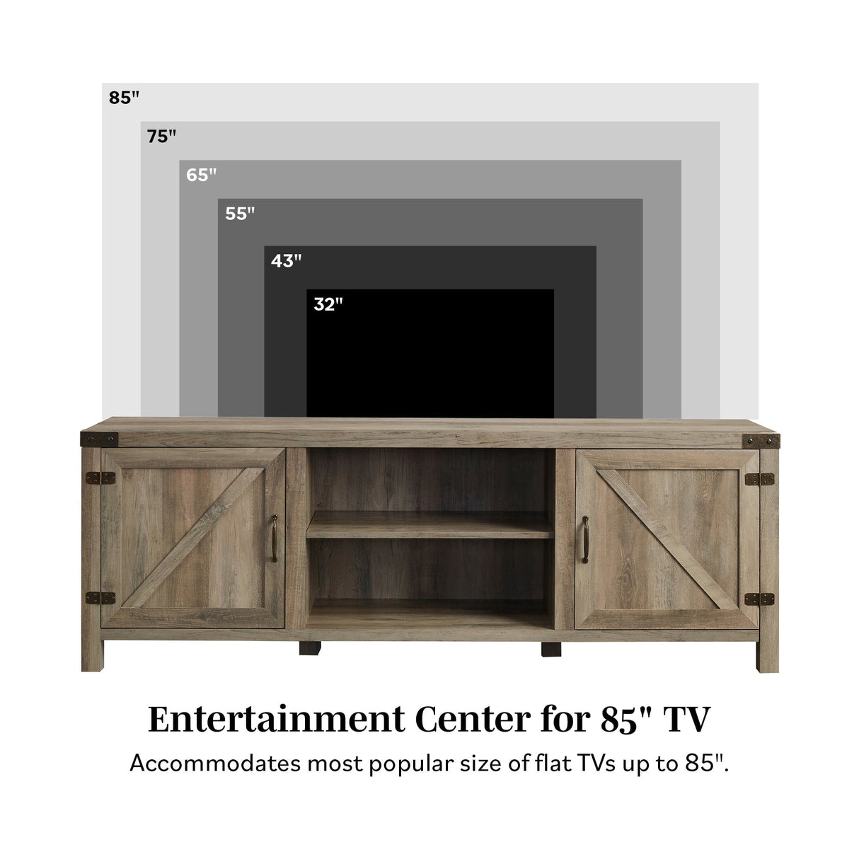 Barn Door TV Stand-Entertainment-Parc Decor