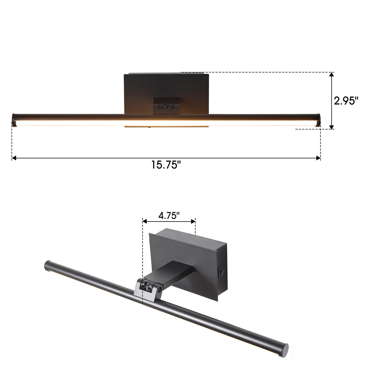 Battery-powered LED Mirror Vanity Light with Remote Control-壁灯-Parc Decor
