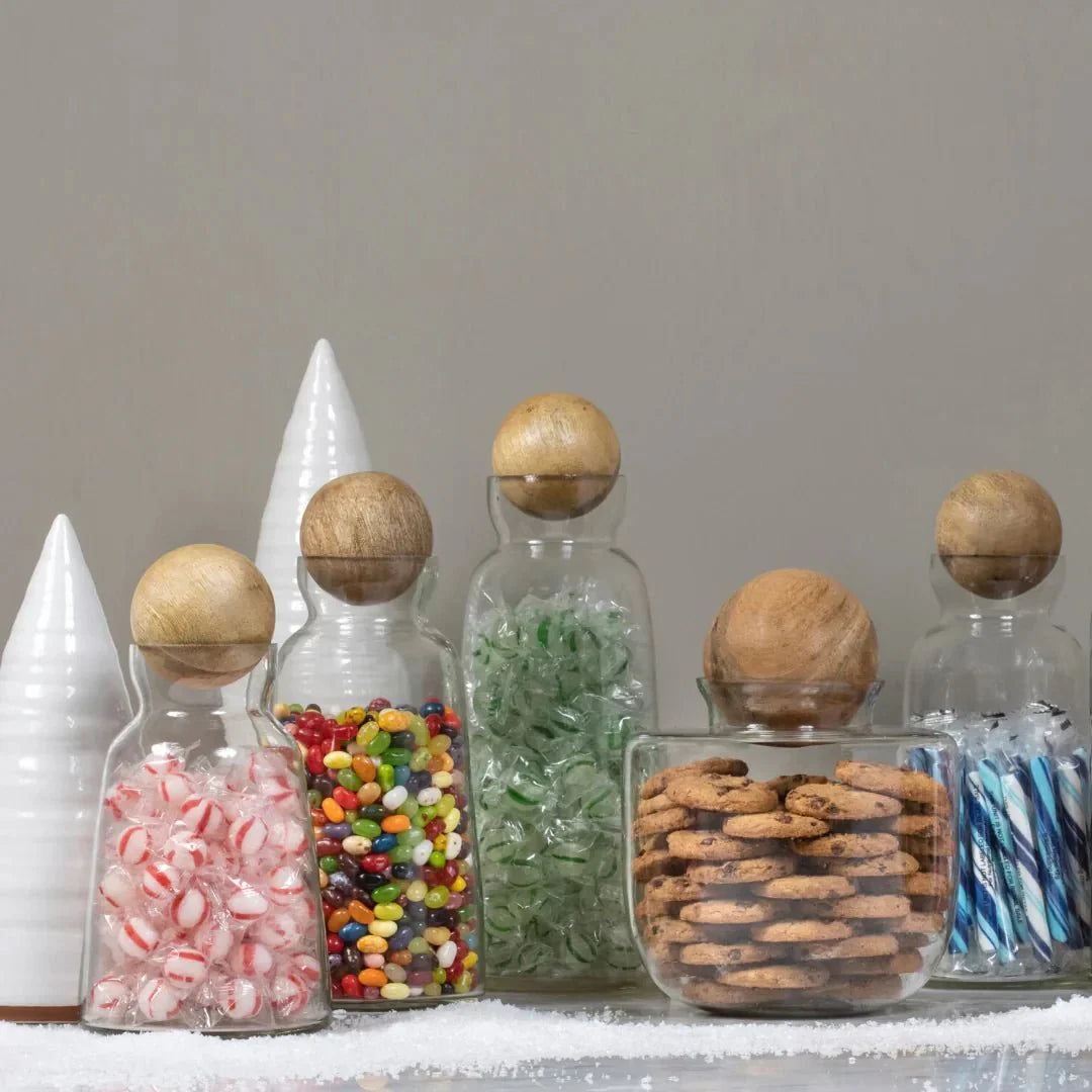 Baylor Decanter with Mango Wood Stopper, Tall-Jars and Cannisters-Parc Decor