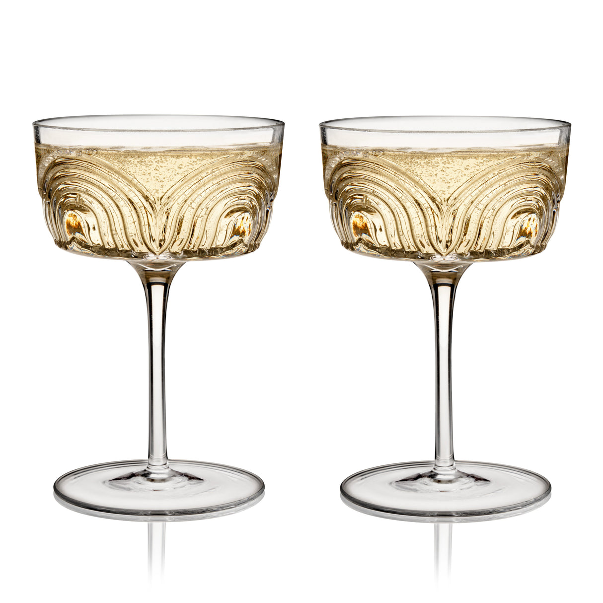 Beau Crystal Cocktail Coupes, Set of 2