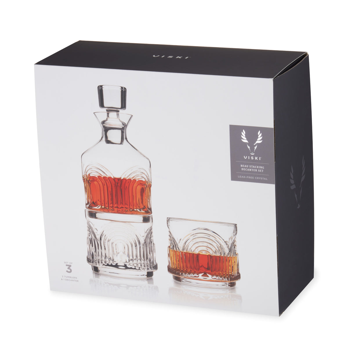 Beau Stacking Decanter Set-product_type::liquor_glass_sets-Parc Decor