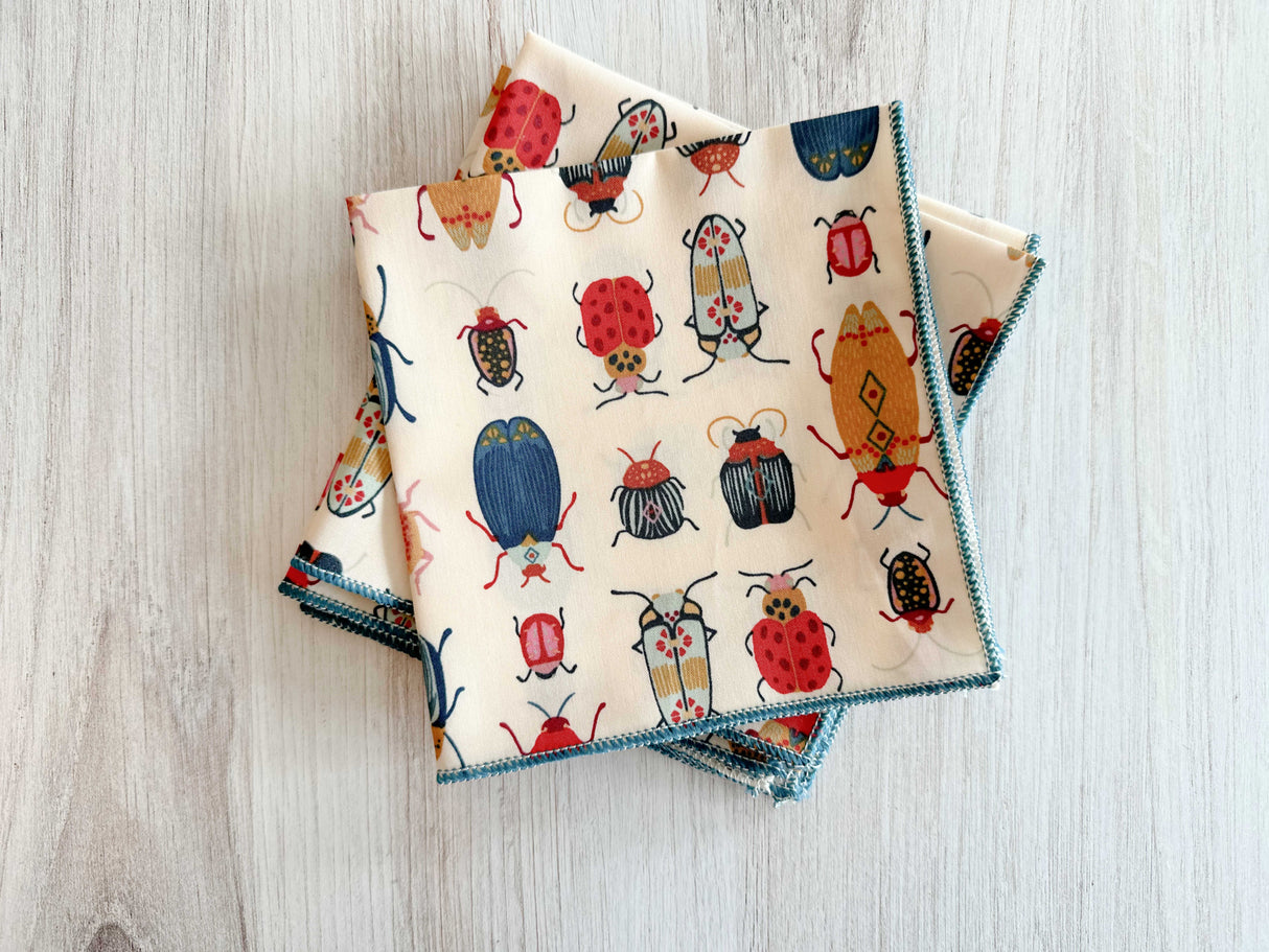 Beetle Cloth Napkins, set of four-Cloth Napkins-Parc Decor