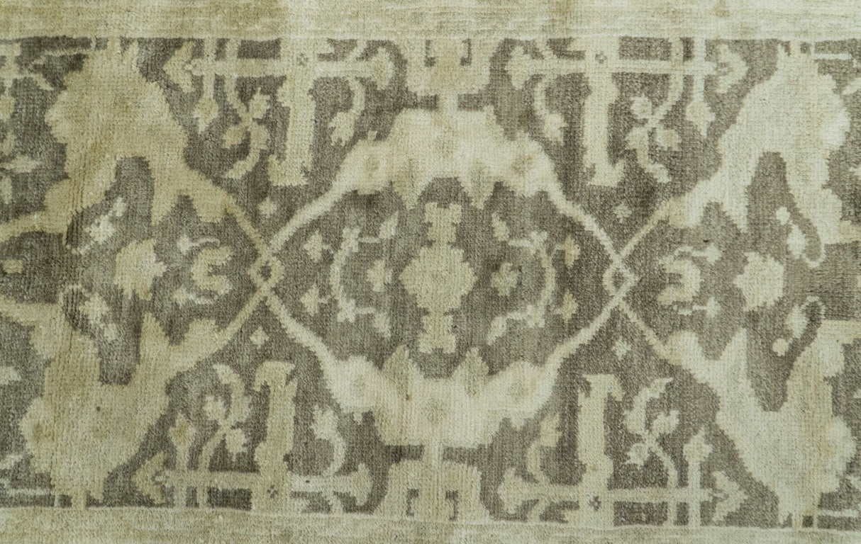 Beige And Brown Traditional Oushak Design Hand Knotted 3x5 wool area rug