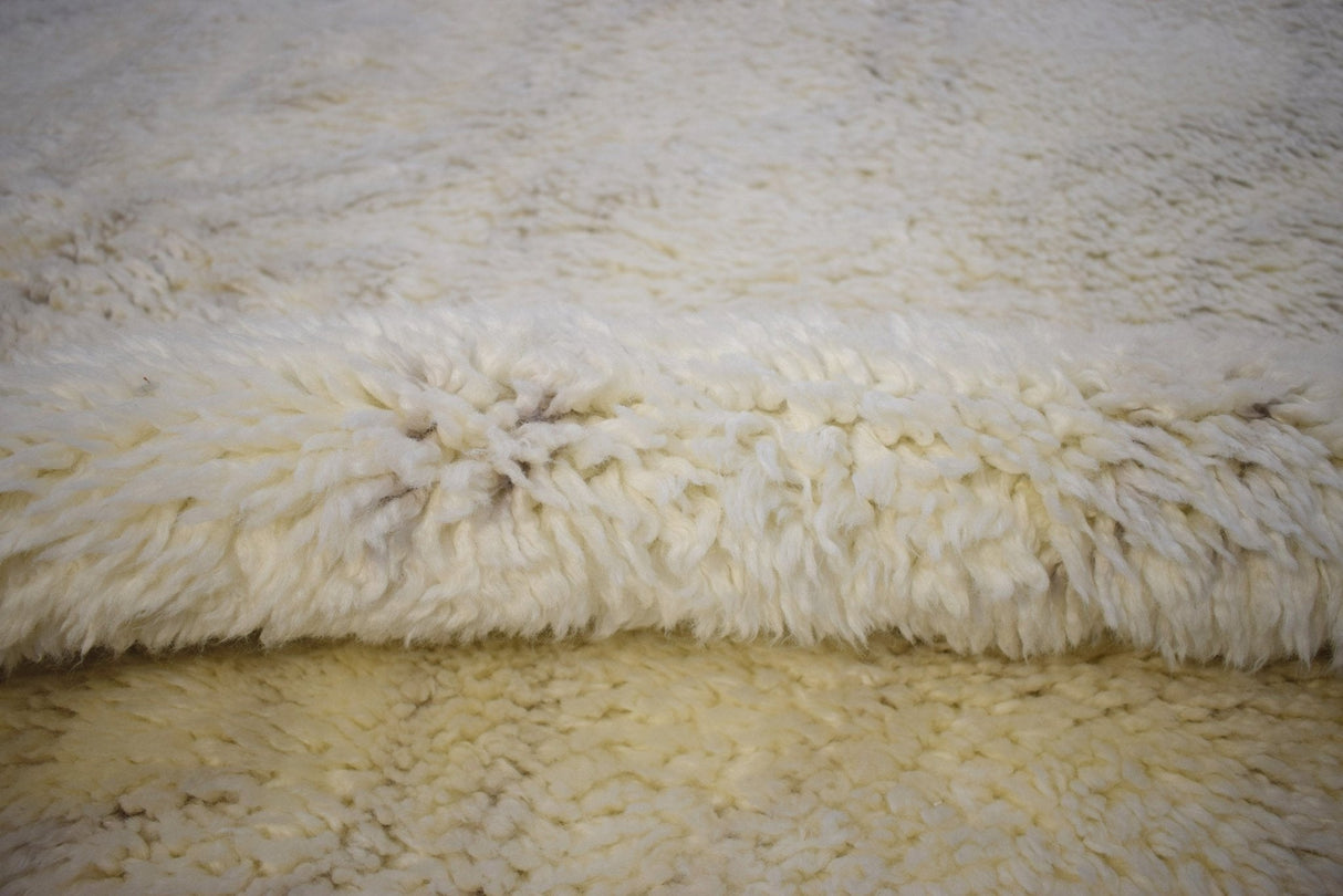 Beige and Charcoal Modern Handmade 5x8 Wool Area Rug