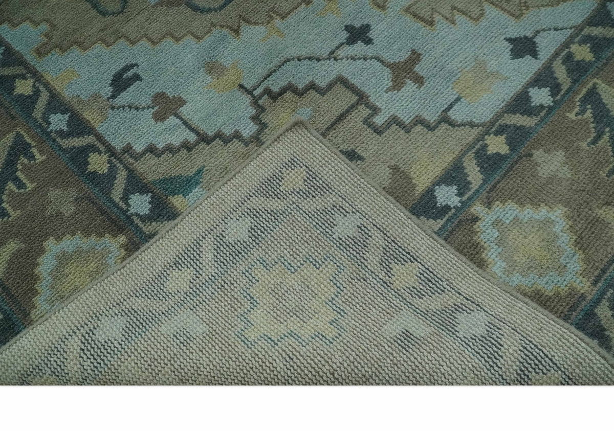Beige, Brown and Silver Hand Knotted Traditional Multi size wool Area Rug