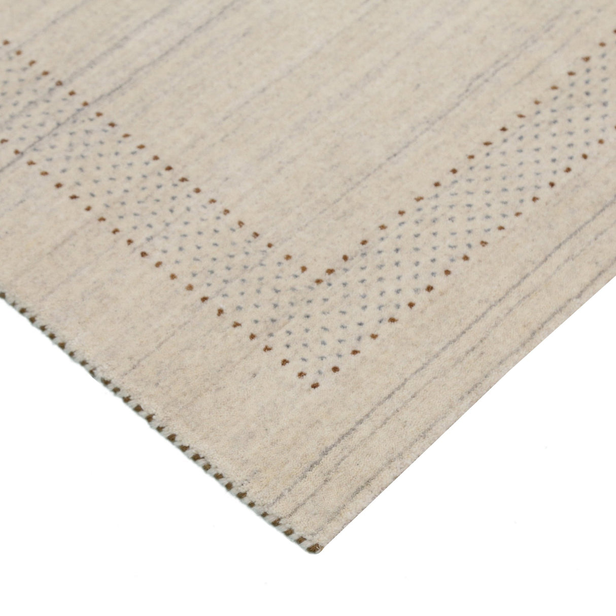Beige Gabbeh Design Hand Loomed Wool Area Rug