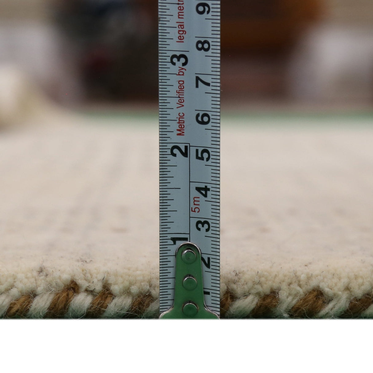 Beige Gabbeh Design Hand Loomed Wool Area Rug