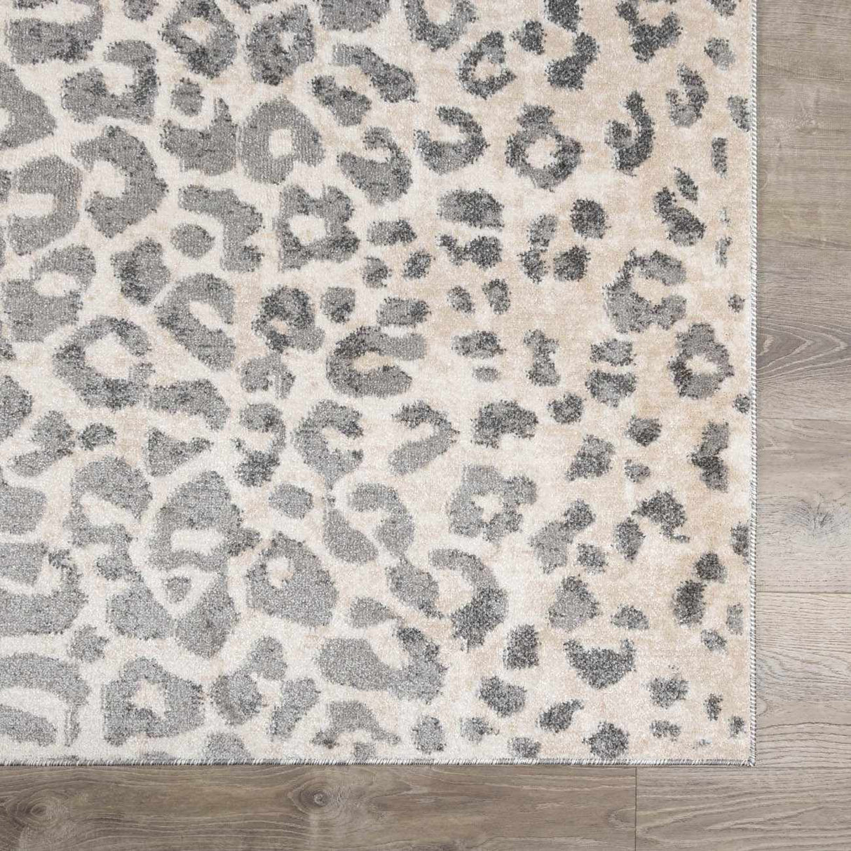 Beige Liversedge Leopard Print Area Rug-Rugs-Parc Decor