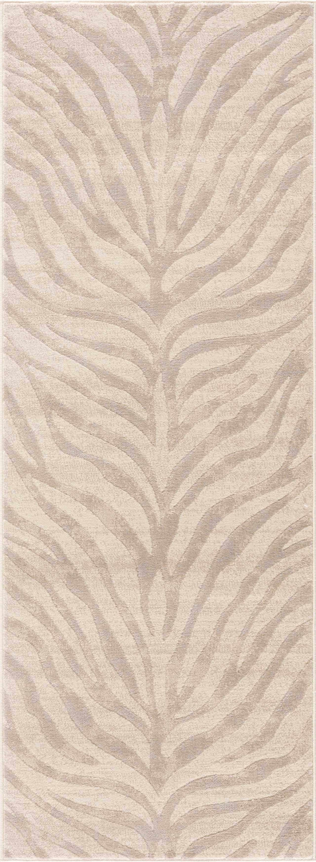 Beige Manteca Zebra Print Area Rug-Rugs-Parc Decor