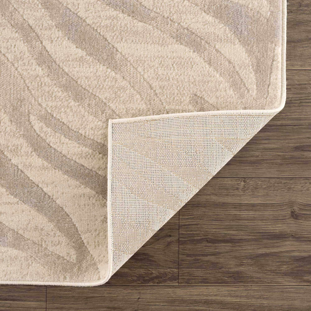 Beige Manteca Zebra Print Area Rug-Rugs-Parc Decor