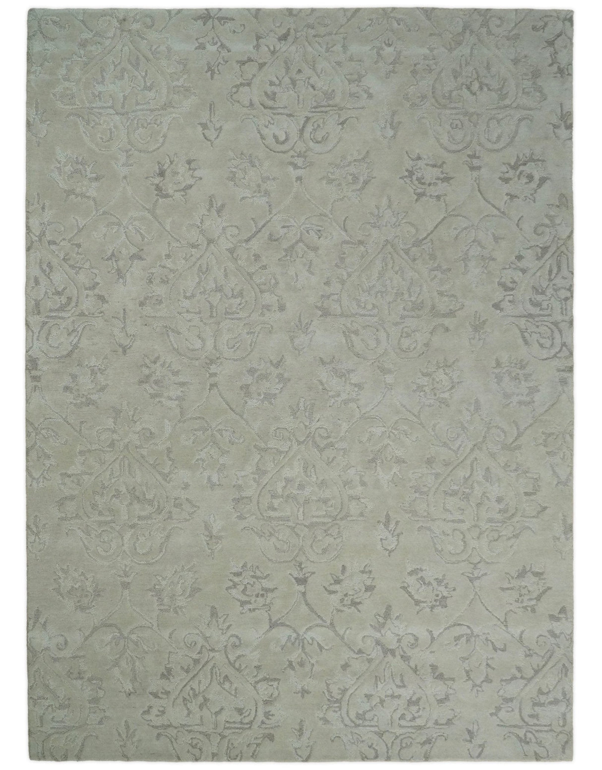 Beige Modern Style Hand Tufted 5x8 Wool Area Rug