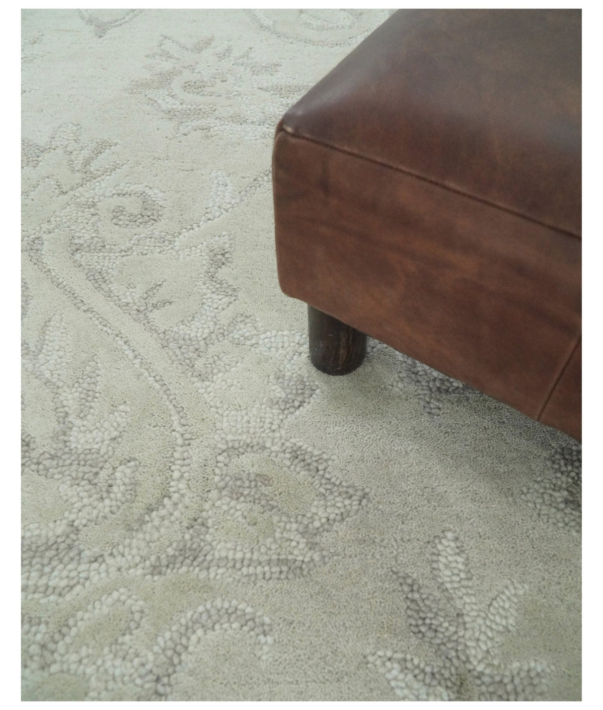 Beige Modern Style Hand Tufted 5x8 Wool Area Rug