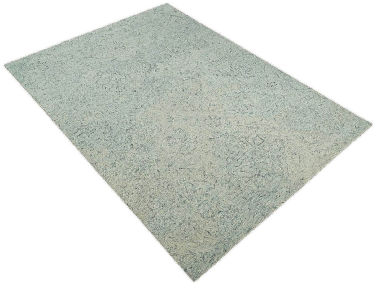 Beige Modern Style Hand Tufted Area Wool Area Rug